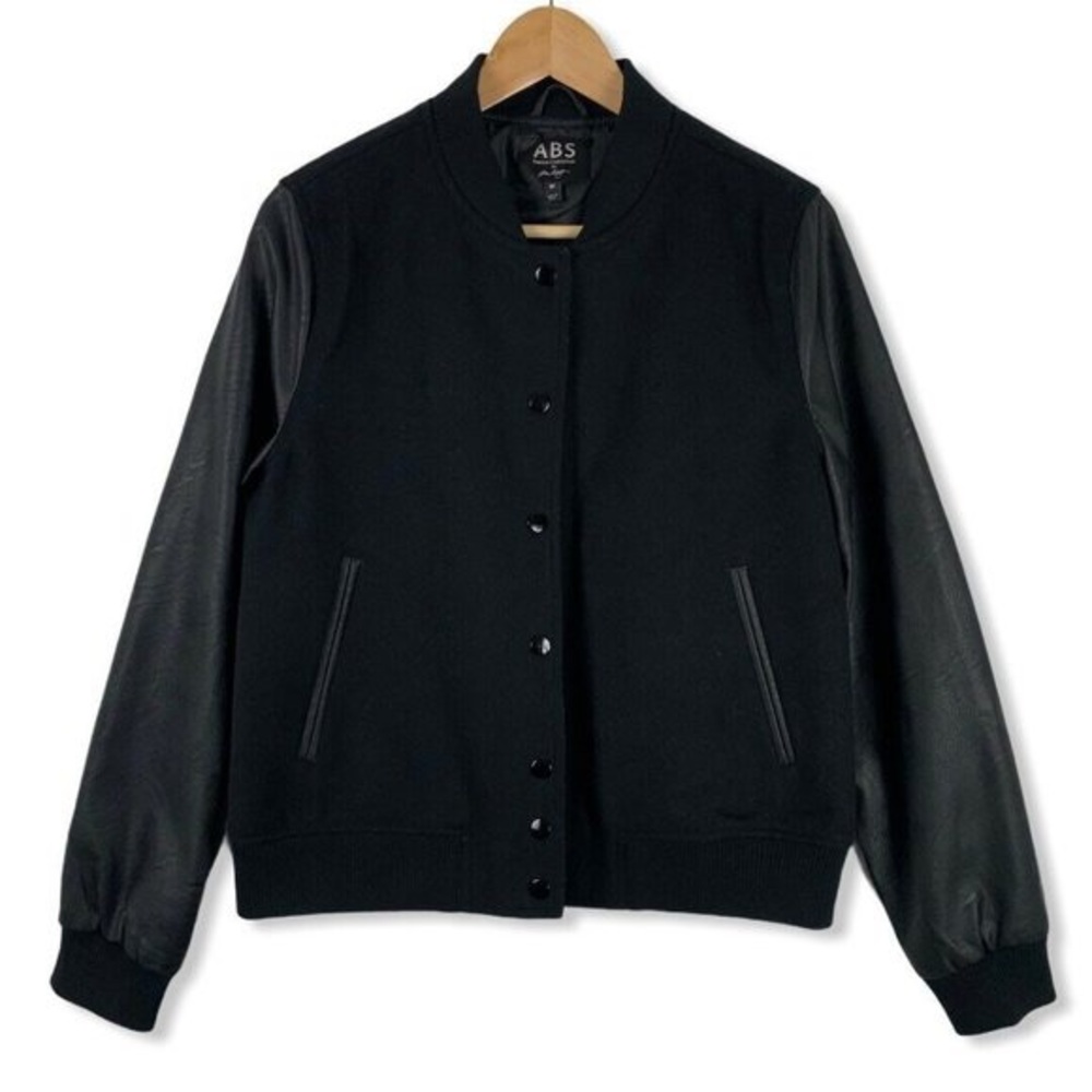 ABS Denim Collection Bomber Letterman Jacket